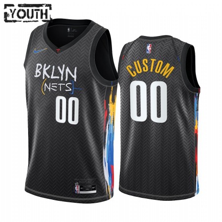 Kinder NBA Brooklyn Nets Trikot Benutzerdefinierte 2020-21 City Edition Swingman